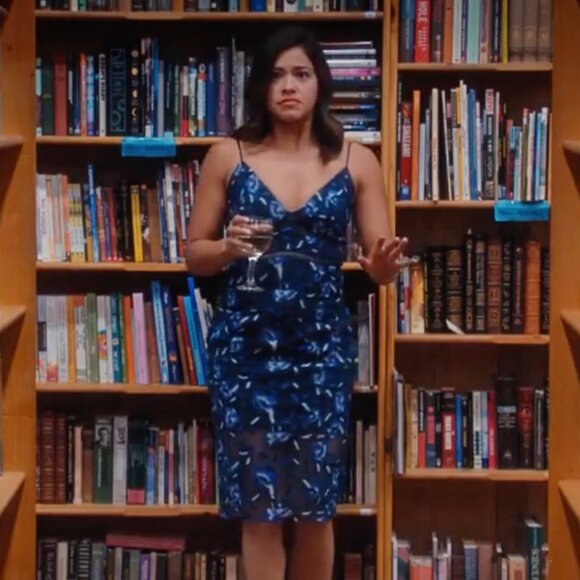 Jane the Virgin S4E6 BARDOT - Sapphire Blue Midi Dress in Floral - Picture 1 of 7